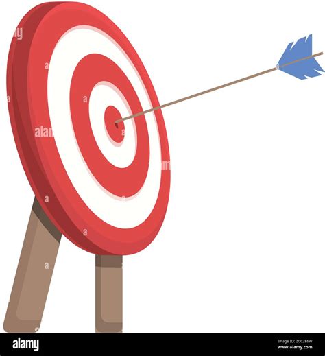 Bullseye shot icon cartoon vector. Archery target. Aim goal Stock ...