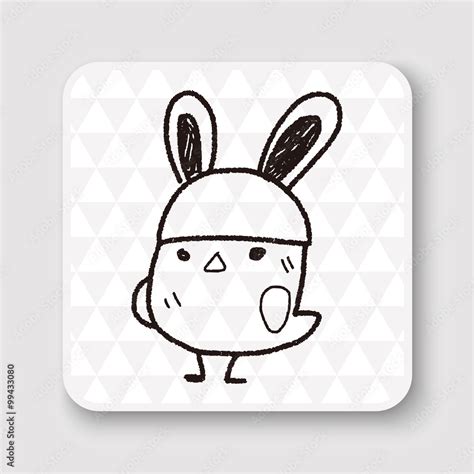 easter bunny doodle Stock Vector | Adobe Stock