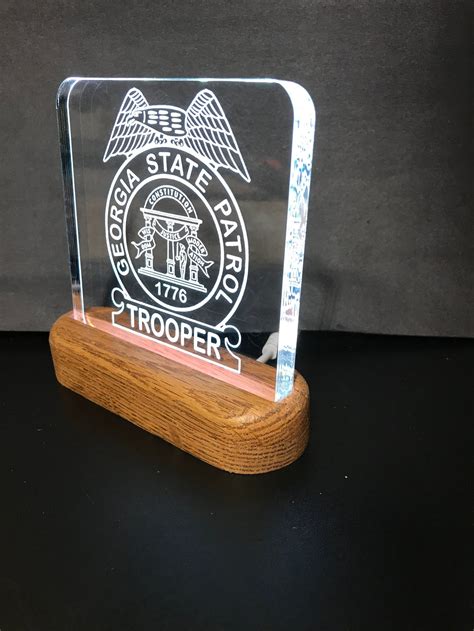 Georgia State Highway Patrol Badge Acrylic Lighted Plaque. - Etsy