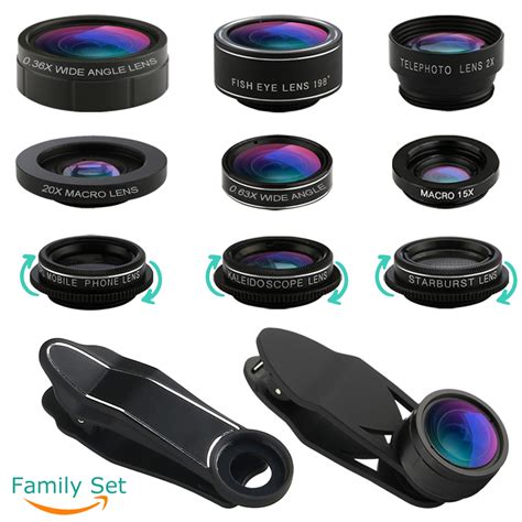 iPhone Lens, Cell Phone Lens Kit-Super Wide Angle Lens, Super Macro ...