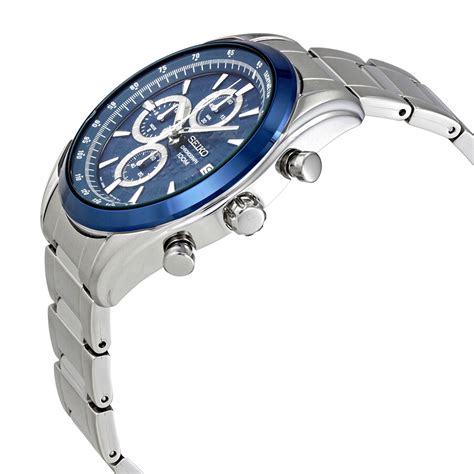 Seiko Chronograph Blue Dial Men's Watch SSB177P1 - Seiko - Watches ...