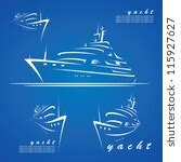 Yacht Labels Vector...