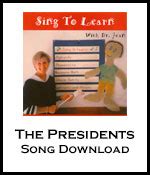 The Presidents Song Download with Lyrics: Songs for Teaching® Educational Children's Music