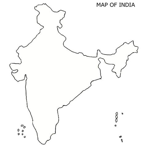 India Blank Outline Map - Zip Code Map