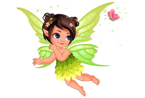 Download Beautiful little nature fairy flying Vector Art. Choose from ...