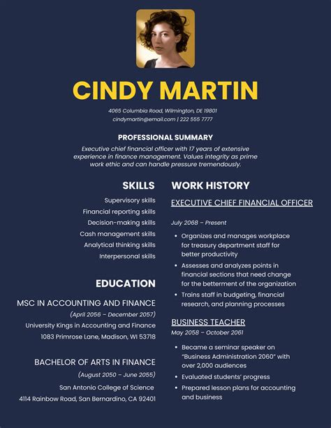 Simple Financial Officer Resume Template - Edit Online & Download ...