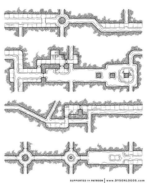 Sewer Map Sections | Map, Dungeon maps, Fantasy map making