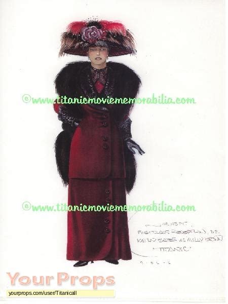 Titanic TITANIC - 100% ORIGINAL “MOLLY BROWN COSTUME DESIGN PRINT” original movie costume