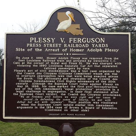 Read the Plaque - Plessy V. Ferguson