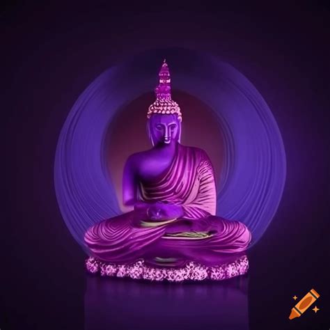 Purple buddhist statue