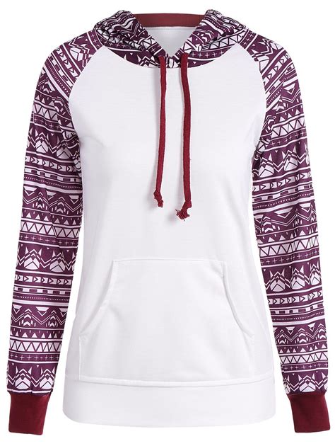 [60% OFF] Printed Big Pocket Pullover Hoodie | Rosegal