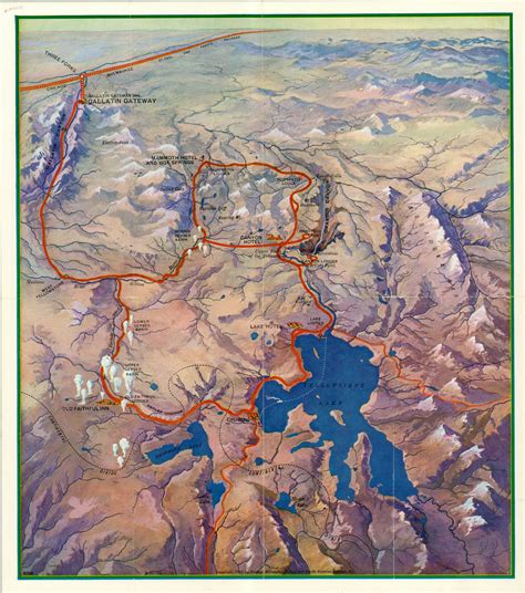 Yellowstone National Park Picture Map | Curtis Wright Maps