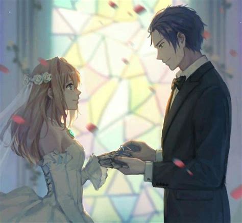 Anime Couples Manga, Anime Couples Drawings, Cute Anime Couples, Violet Evergarden Gilbert, Film ...