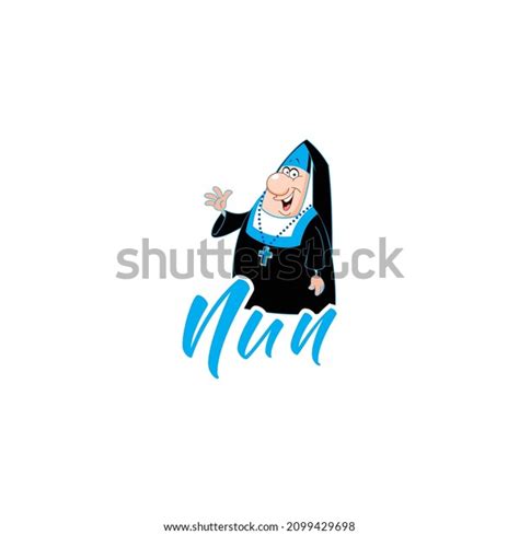 Creative Cartoon Design Nun Logo Stock Vector (Royalty Free) 2099429698 | Shutterstock