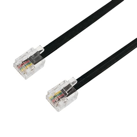 RJ11 Modular Telephone Cable Cross-Wired 6P4C - 28AWG