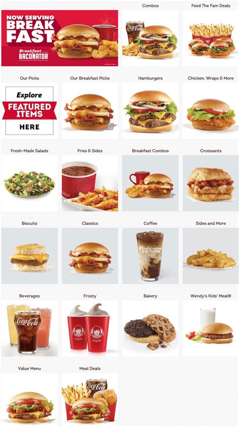 Wendy's Menu with Prices - Wendys Menu & Hours - October 2023