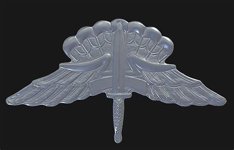 Military - Freefall Parachutist - Badge 3D model 3D printable | CGTrader