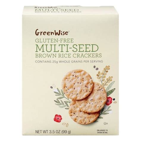 GreenWise Brown Rice Crackers, Gluten-Free, Multi-Seed (3.5 oz) from Publix - Instacart