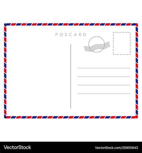 Postcard template paper white texture Royalty Free Vector