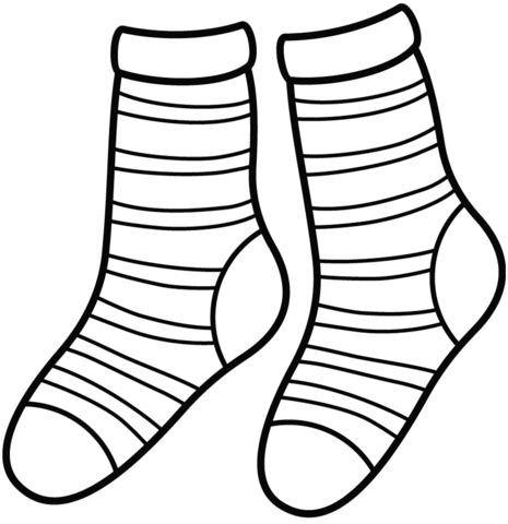 Socks coloring page | Free Printable Coloring Pages