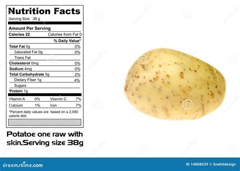 Nutritional Facts Of Potato Royalty Free Stock Images - Image: 14808039