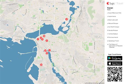 Kazan Printable Tourist Map | Sygic Travel