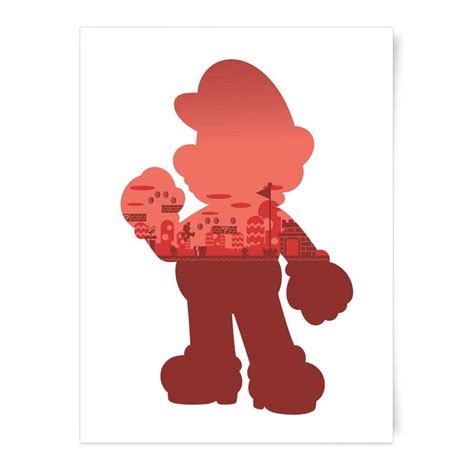 Nintendo Super Mario Silhouette Art Print | Silhouette art, Art prints, Art