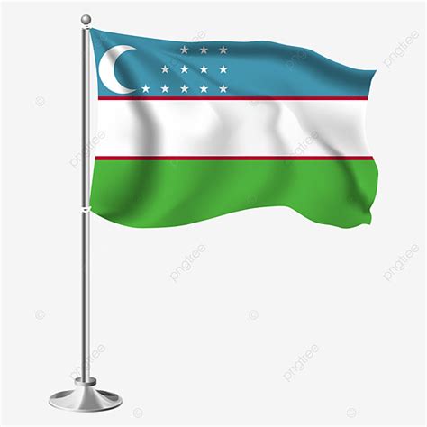 Nations Flags Clipart Vector, The National Flag Of Uzbekistan ...