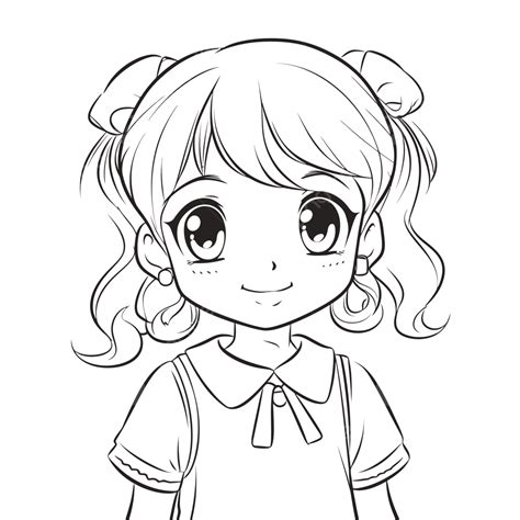 Kawaii Anime Girl Coloring Page Mimi Panda, 50% OFF