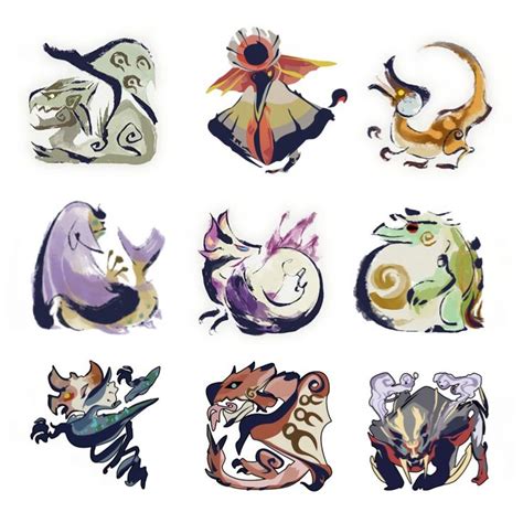 Monster icons for MH:Rise | Monster hunter art, Monster hunter series ...