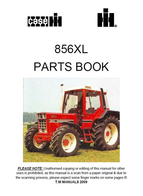 Case 856XL Tractor Parts Book PDF