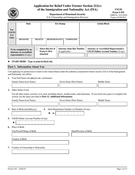 Immigration Forms Printable - Printable Forms Free Online