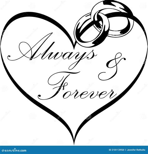 Always and forever graphic stock illustration. Illustration of love ...