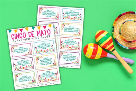 FREE Printable Cinco De Mayo Scavenger Hunt PDF for Kids