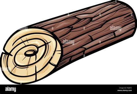 wooden log or stump cartoon clip art Stock Photo - Alamy