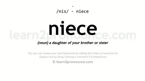 Pronunciation of Niece | Definition of Niece - YouTube