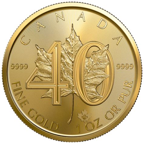 2019 Maple Leaf 40th Anniversary 1 Unze Gold