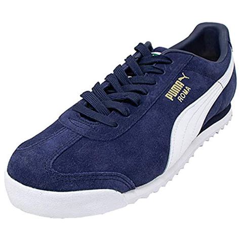 PUMA Roma Suede Fashion Sneaker in Blue for Men - Save 16% - Lyst