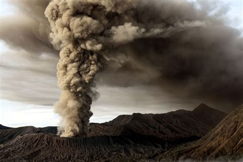 Eruption of Mount Bromo. The smoke rise up above 800 meters. | Smithsonian Photo Contest ...