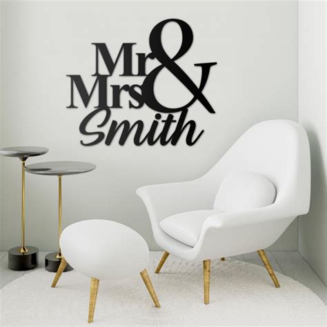 Mr & Mrs Personalised Wall Art | Black Country Metalworks