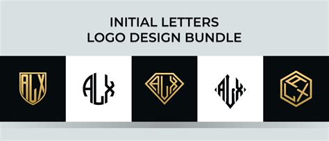 Initial letters ALX logo designs Bundle 4916607 Vector Art at Vecteezy