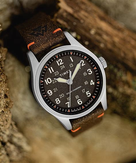 Expedition North Field Solar 36mm Eco Friendly Leather Strap Watch ...