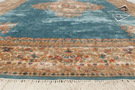 Persian Kerman Rug 10' x 14' Sky Blue