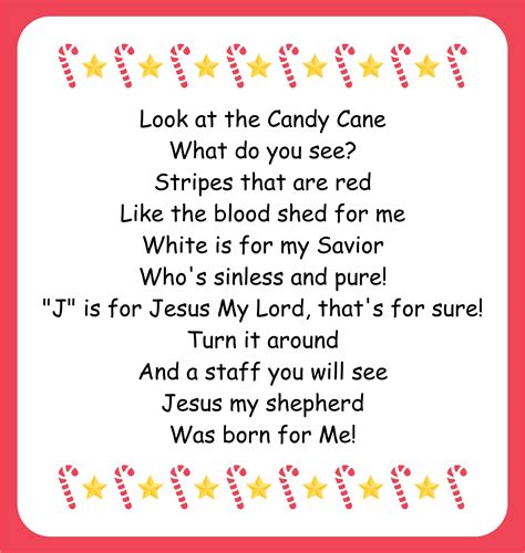 Candy Cane Story - 10 Free PDF Printables | Printablee