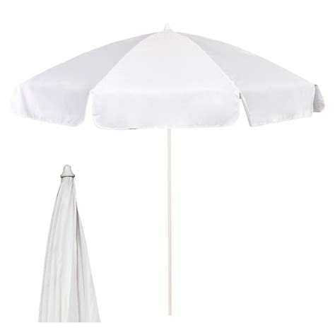 2m Garden Parasol - 5 Colour Choices - Height Adjust, Angle Tilt, Valance