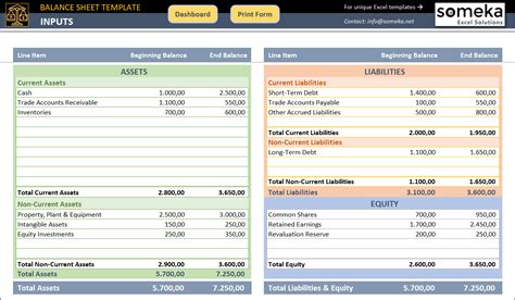 Free Simple Balance Sheet Template Excel ~ Excel Templates