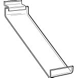 Slanted Acrylic Slatwall Shoe Shelf, 3 Inches Wide x 10 Inches Deep – ExecuSystems