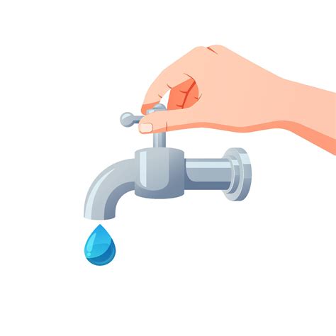 illustration of closing the water tap vector. 29371564 Vector Art at Vecteezy