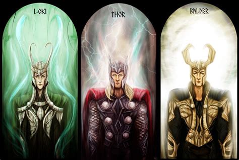 Loki, Thor and Balder by kaetiegaard on DeviantArt | Loki thor, Loki, Thor comic art