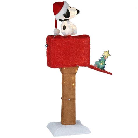 Snoopy Mailbox 3D Yard Art LED Pre-lit Christmas Holidays Peanuts Charlie Brown | eBay